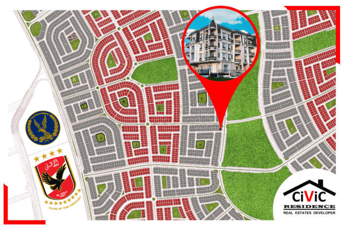 شقة 135 م على الفيو زون مباشرة